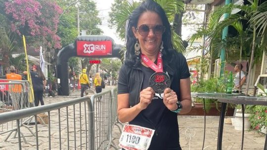 Luciana de Oliveira no pódio da XC RUN Búzios: ´talvez tenha sido minha última maratona`